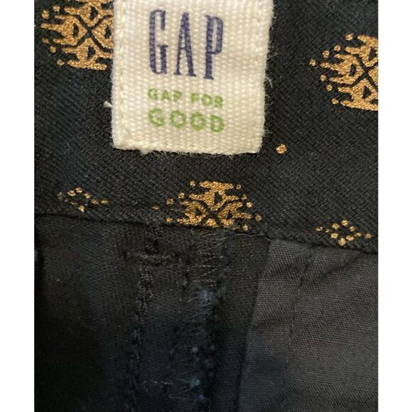 GAP Black & Gold Printed Skinny Jeans | Slim Fit Stretch Ankle Pants Size 2 - Picture 8 of 12